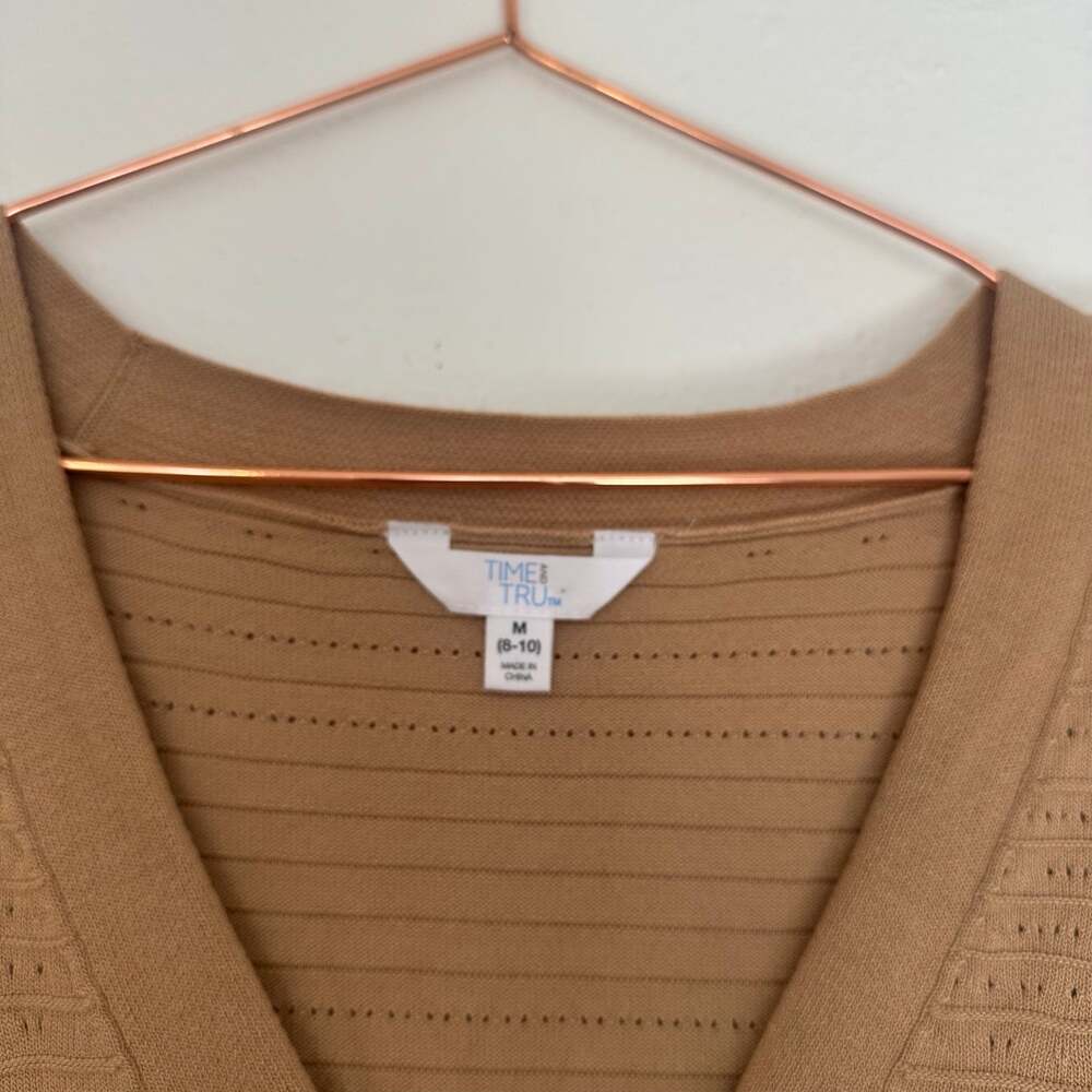 Time & Tru short sleeve v neck cardigan size medium - Picture 2 of 6